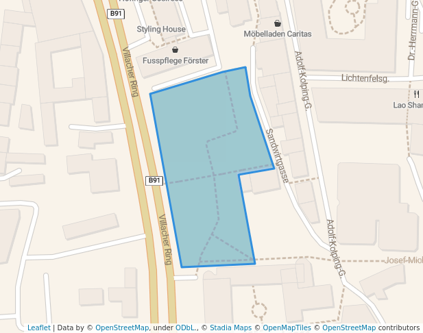 walking in Stadtgraben map in Klagenfurt am Wörthersee