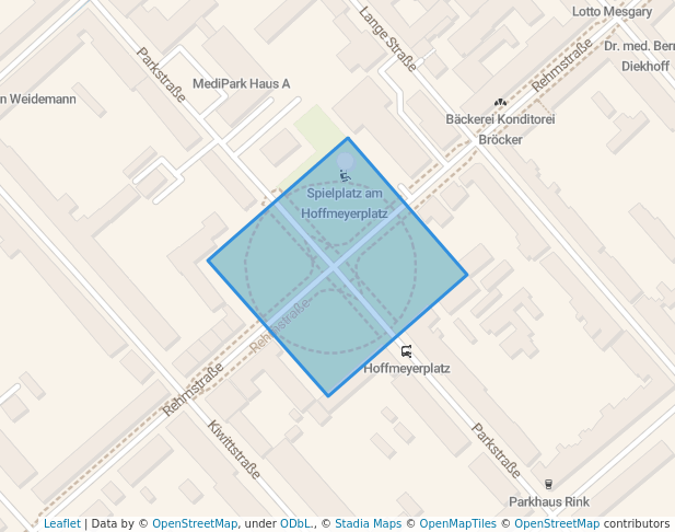 walking in Hoffmeyerplatz map in Osnabrück