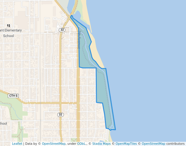 walking in Pennoyer Park map in Kenosha