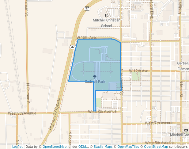 walking in Cadwell Park map in Mitchell