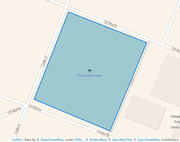 walking in Plaza Santa Inés map in Viña del Mar