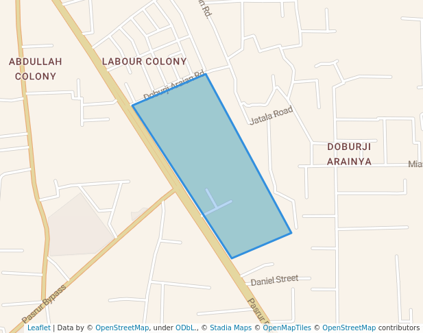 walking in Gulshen-e-Iqbal map in Sialkot