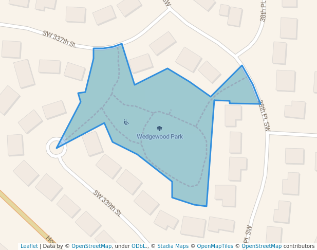 walking in Wedgewood Park map in Federal Way