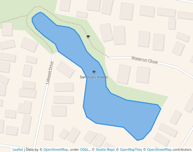 walking in Sanctuary Waters map in Traralgon