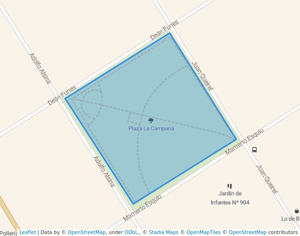 walking in Plaza La Campana map in Monte Grande