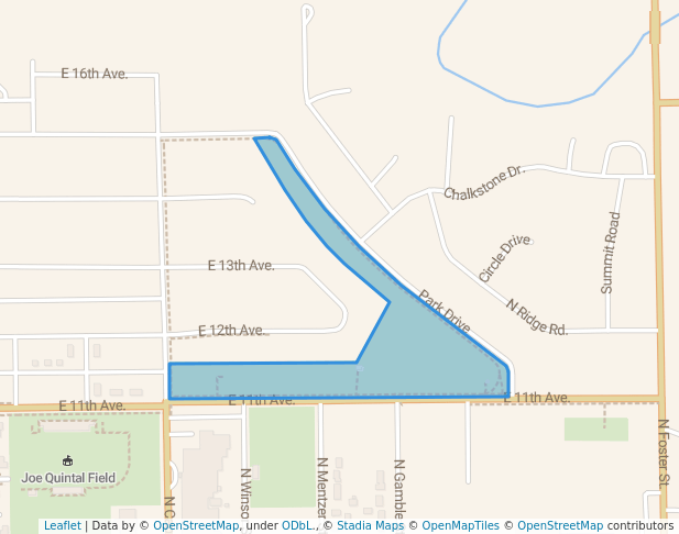 walking in Northridge Park map in Mitchell