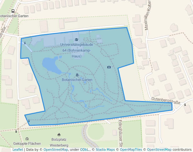 walking in Botanischer Garten map in Osnabrück