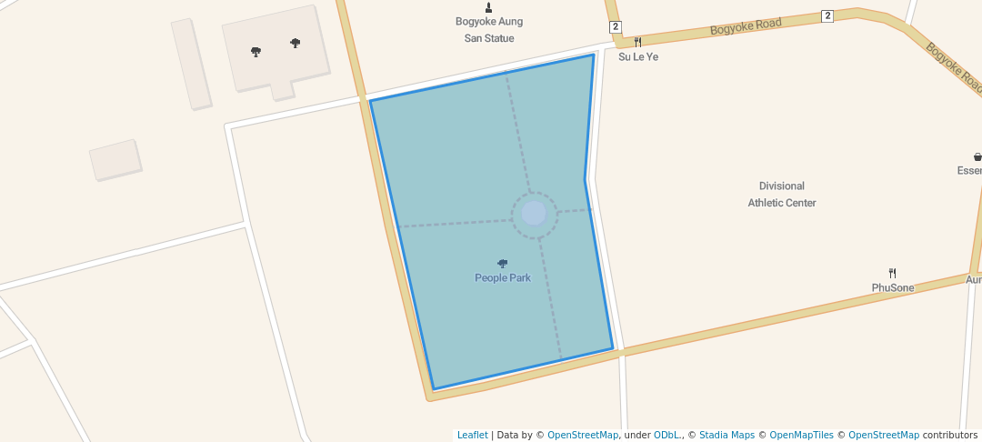 walking in People Park map in Magwe
