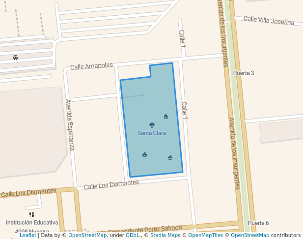 walking in Santa Clara map in Callao