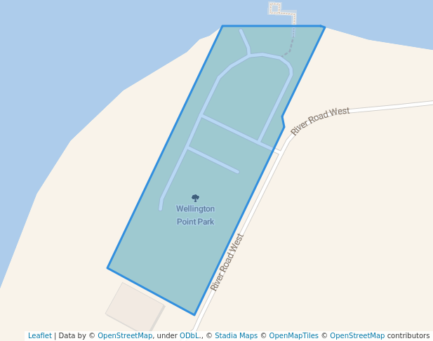 walking in Wellington Point Park map in Delta