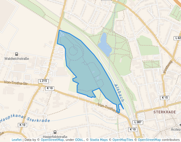 walking in Zeche Sterkrade map in Oberhausen