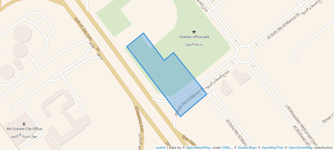 walking in October office park map in 6th of October City