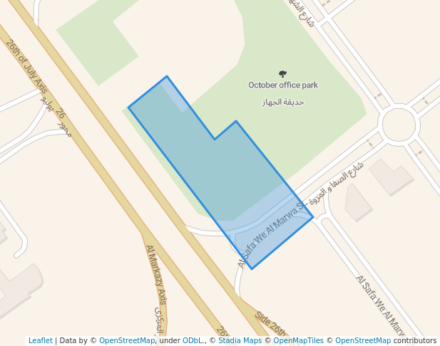 walking in October office park map in 6th of October City