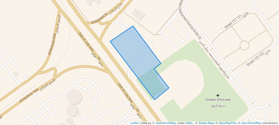 walking in October office park map in 6th of October City