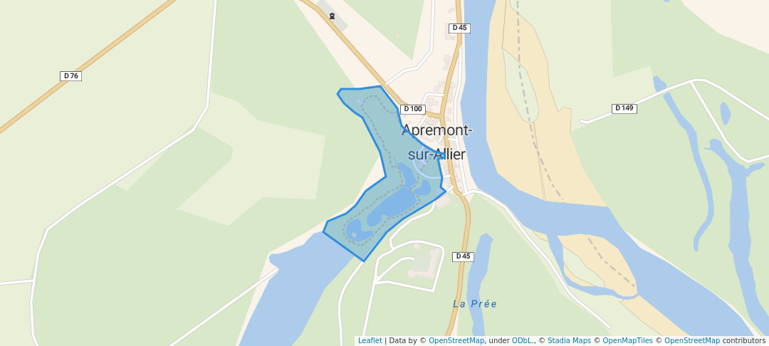 walking in Parc Floral map in Apremont-sur-Allier