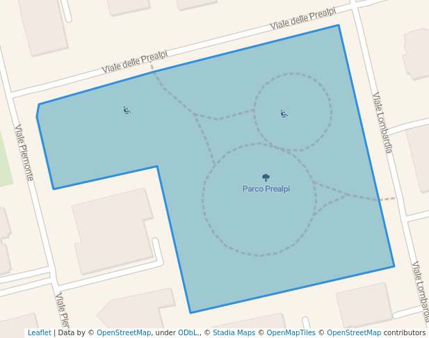 walking in Parco Prealpi map in Cusano Milanino