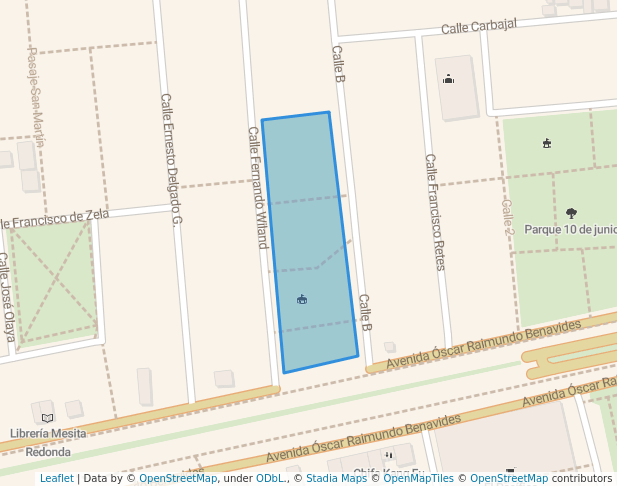 walking in Parque Pilares Azules map in Callao