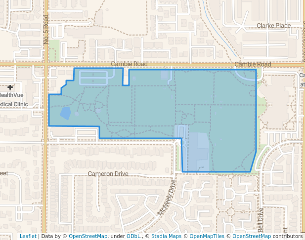 walking in King George Park map in Richmond