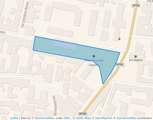 walking in Villa Comunale Caivano map in Caivano