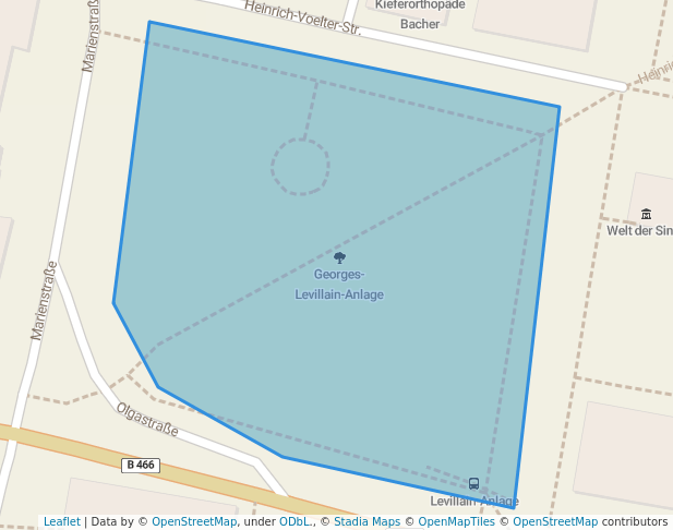 walking in Georges-Levillain-Anlage map in Heidenheim an der Brenz