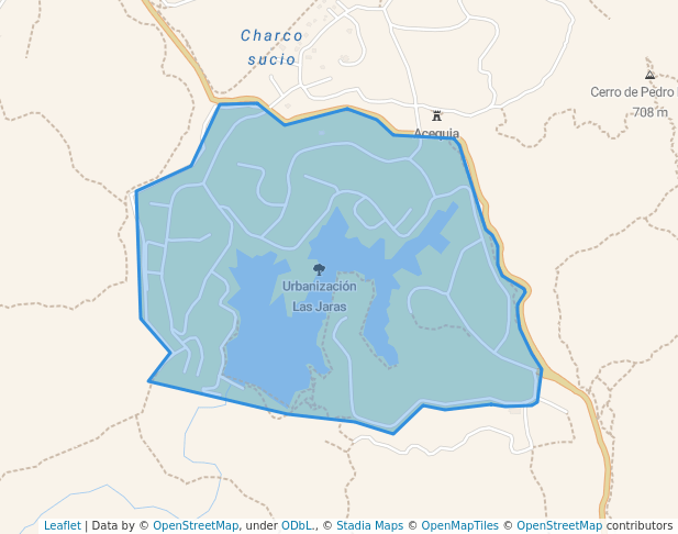 walking in Urbanización Las Jaras map in Córdoba
