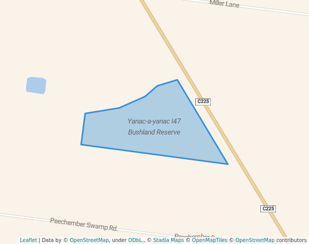 walking in Yanac-a-yanac I47 Bushland Reserve map in Nhill