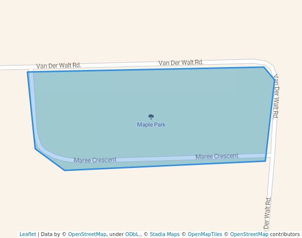 walking in Maple Park map in Edenvale