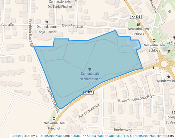 Schlosspark Neckarhausen in Edingen-Neckarhausen | Map and Routes