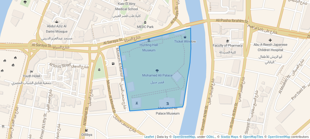 walking in Mohamed Ali Palace map in Cairo