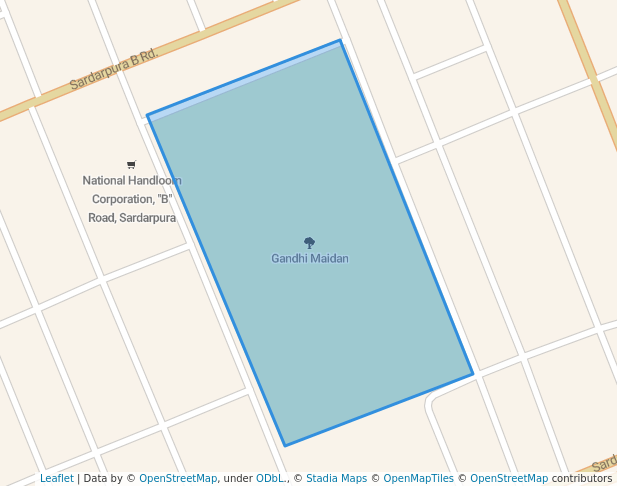 walking in Gandhi Maidan map in Jodhpur