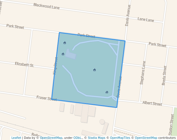 walking in Davis Park map in Nhill