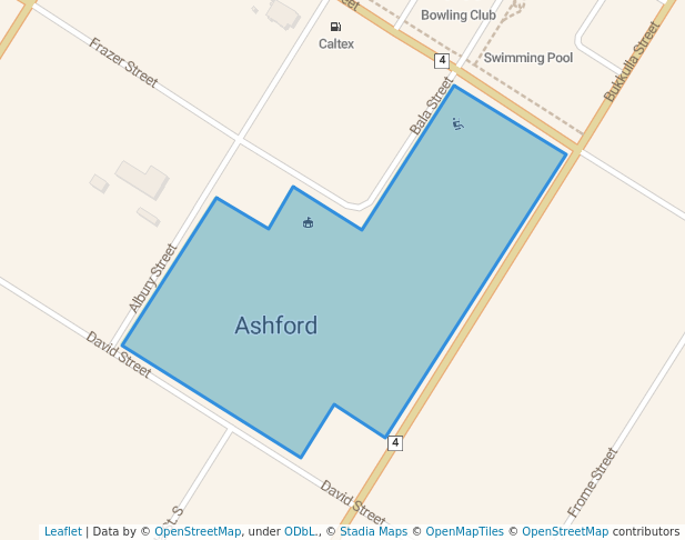 walking in McRae Park map in Ashford