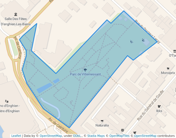walking in Parc de Villemessant map in Enghien-les-Bains