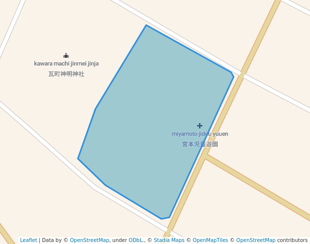 walking in Miyamoto Park map in Toyohashi