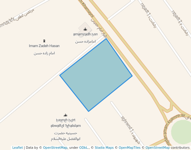 walking in بوستان شفق map in Nasimshahr