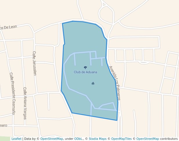 walking in Club de Aduana map in Santo Domingo Este