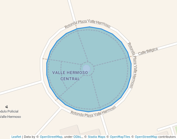 walking in Plaza de Valle Hermoso map in Cochabamba