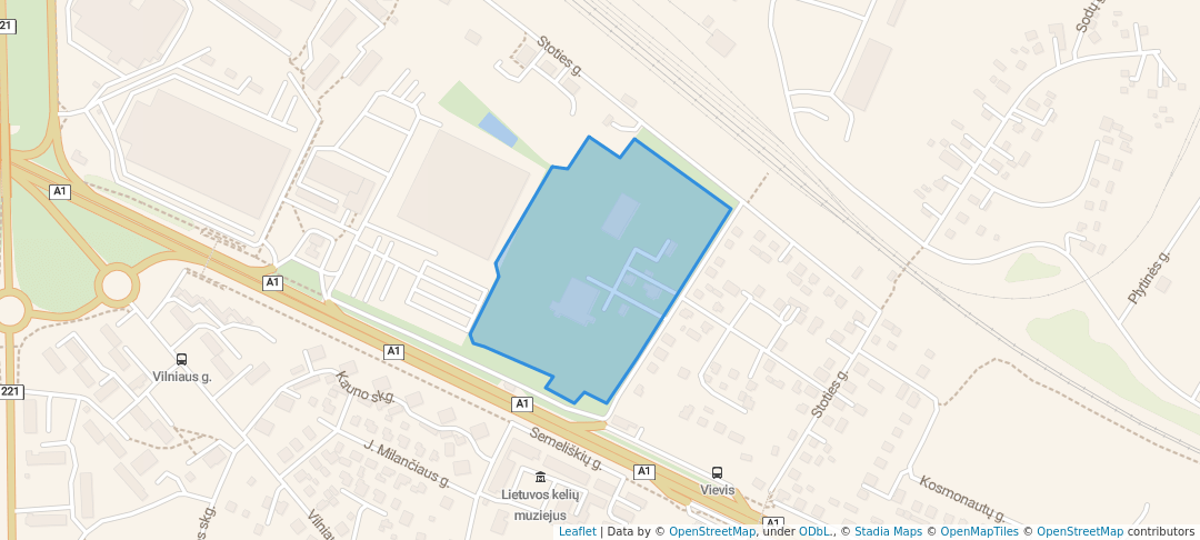 walking in Lietuvos geologijos muziejaus teritorija map in Vievis