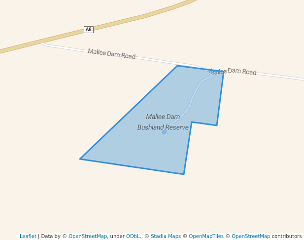 walking in Mallee Dam Bushland Reserve map in Nhill