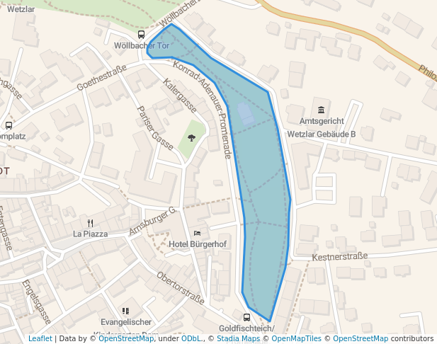 walking in Siena-Promenade map in Wetzlar