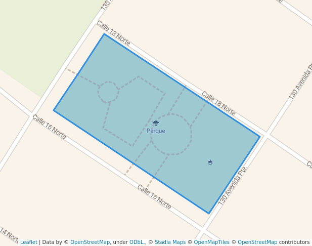 walking in Parque map in Playa del Carmen