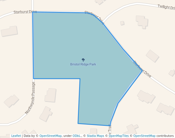 walking in Bristol Ridge Park map in Sun Prairie