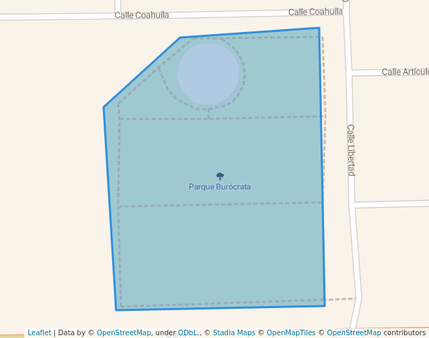 walking in Parque Burócrata map in Nuevo Casas Grandes