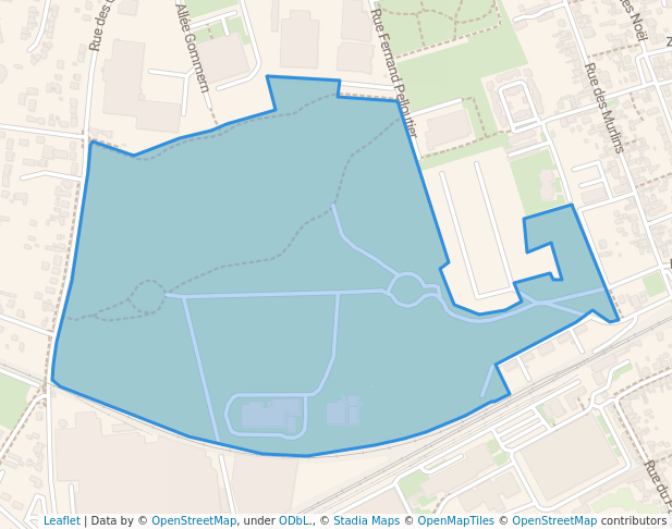 walking in Eco Quartier des Groues map in Orléans