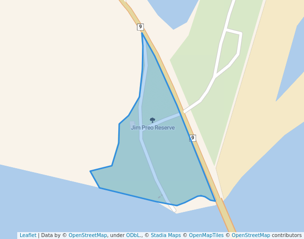 walking in Jim Preo Reserve map in Mogareeka