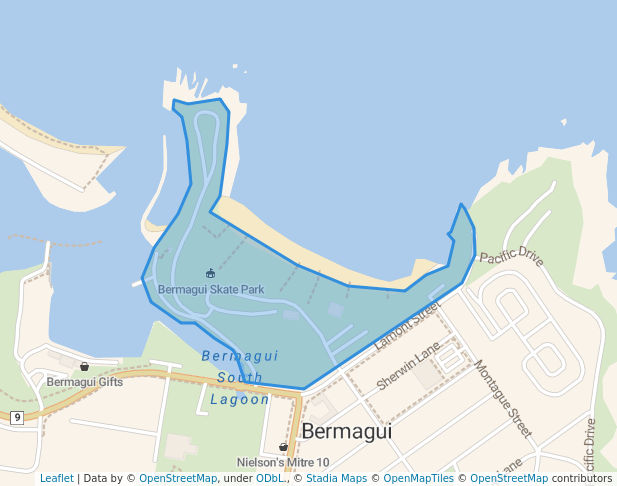 walking in Dickinson Park map in Bermagui