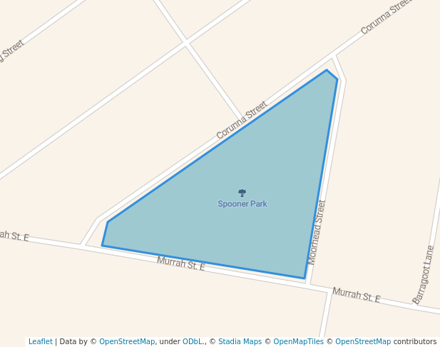 walking in Spooner Park map in Bermagui