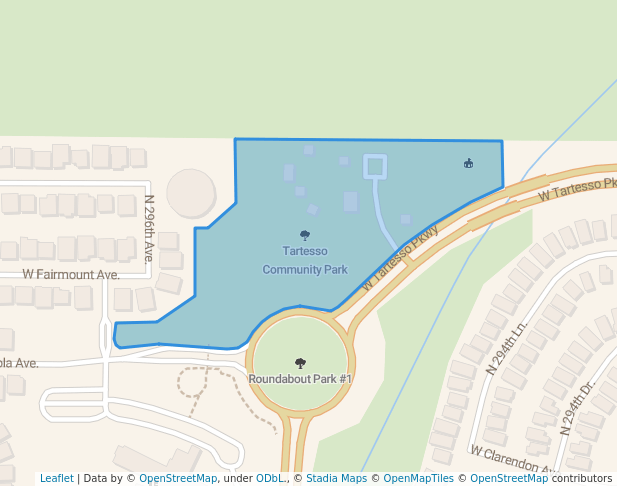 walking in Tartesso Community Park map in Buckeye