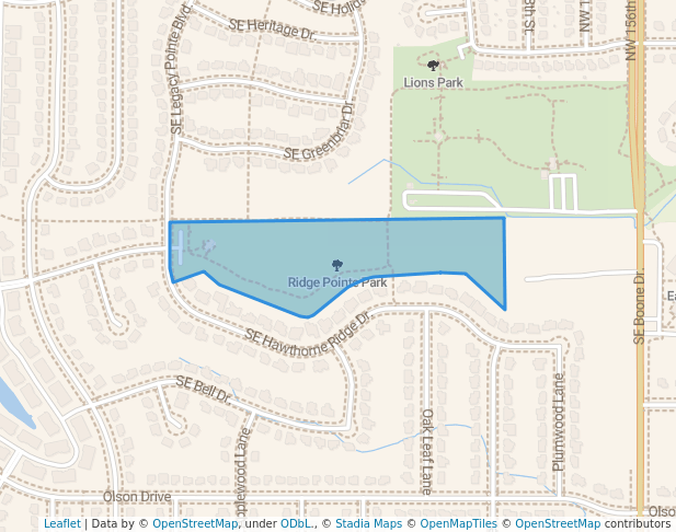 walking in Ridge Pointe Park map in Waukee