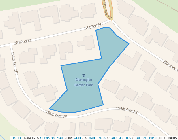walking in Gleneagles Garden Park map in Newcastle